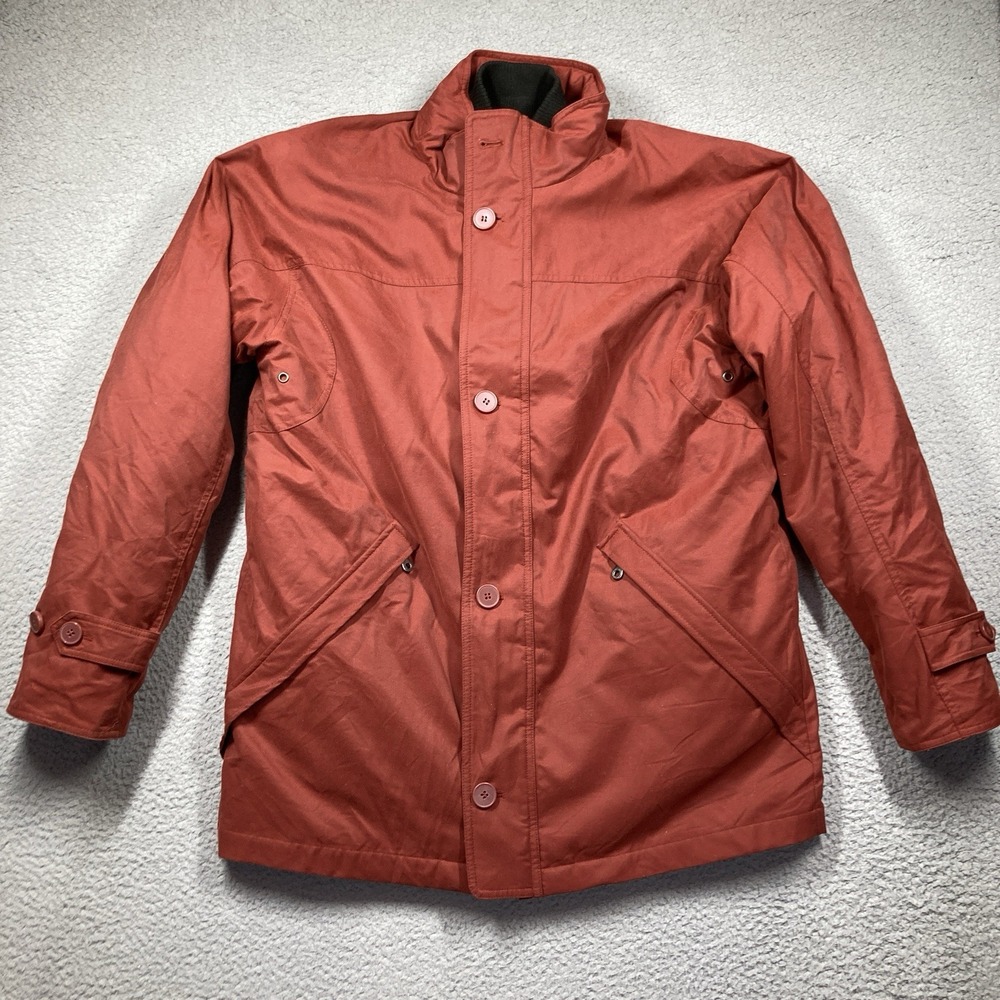 Roundtree & Yorke Outdoors Jacket Mens Medium Rust Orange Utility Field Coat